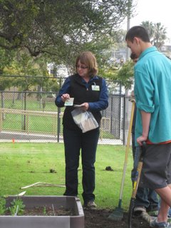Debbie Harding and student